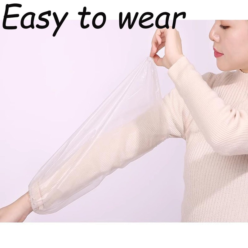 Aisetmoon Disposable Arm Sleeves Covers, 100 Pcs Disposable Oversleeves Covers,