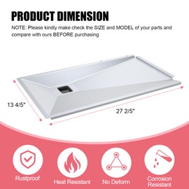 BMMXBI D010021002 Grease Tray Replacement Parts for Monument Grills 4-Burner 24367 24633 17842 35633 13892 Grill, D010012072 Drip Pan for Monument Grill 4 Burner 41847NG 13478 25392