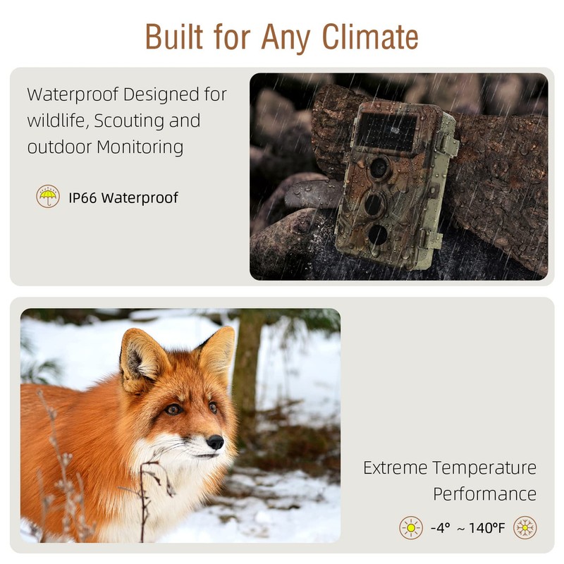 Folgtek Wildlife Camera Hunting Camera 32MP 1296P with Night Vision