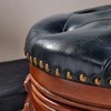ZIRKOOON Solid Wood Foot Stool Round Ottoman Mid-Century Footrest Sofa