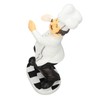 Resin Chef Statue Restaurant Dining Table Decor Holding Red Wine
