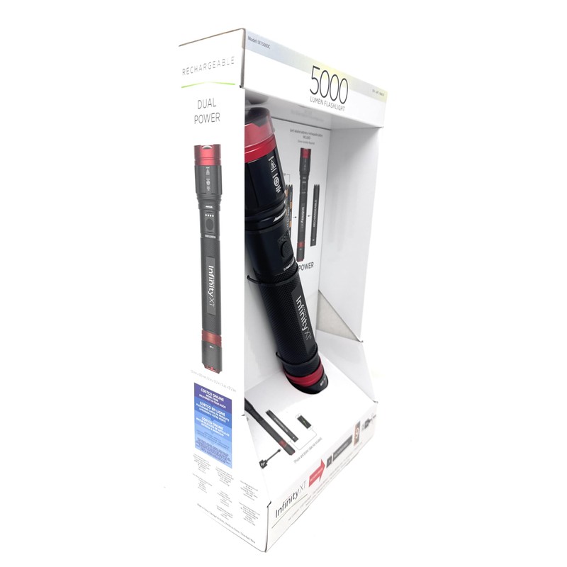 Infinity X1 Dual Power Rechargeable Flashlight 5000 Lumens