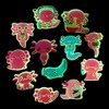 12PCS Glow in the Dark Axolotl Shoe Charms, Cute Kawaii