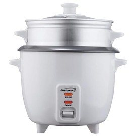 Brentwood TS-380S Rice Cooker and Food Steamer 700-Watt, 10-Cup, White