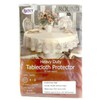 (180cm Round) - Dependable Deluxe Clear Plastic Tablecloth Protector (180cm