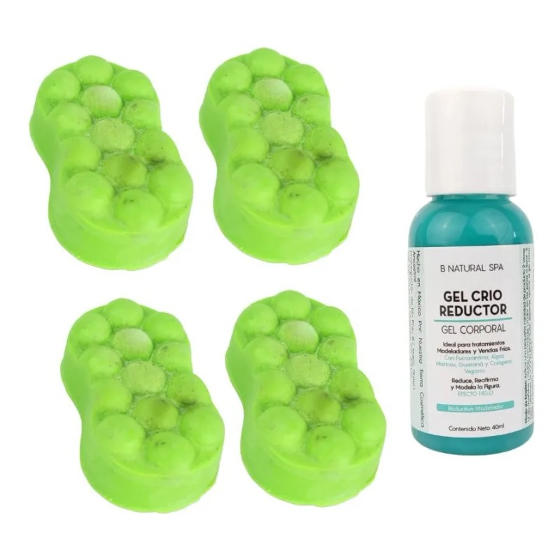 Kit 4 Piezas De Jabón Reductivo Romero Y Algas Marinas