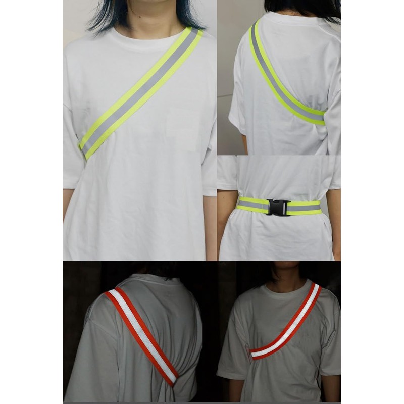 KOYOKOMA Reflective Tuski, For Night Running, Tuski, Buckle Included, Fluorescent,