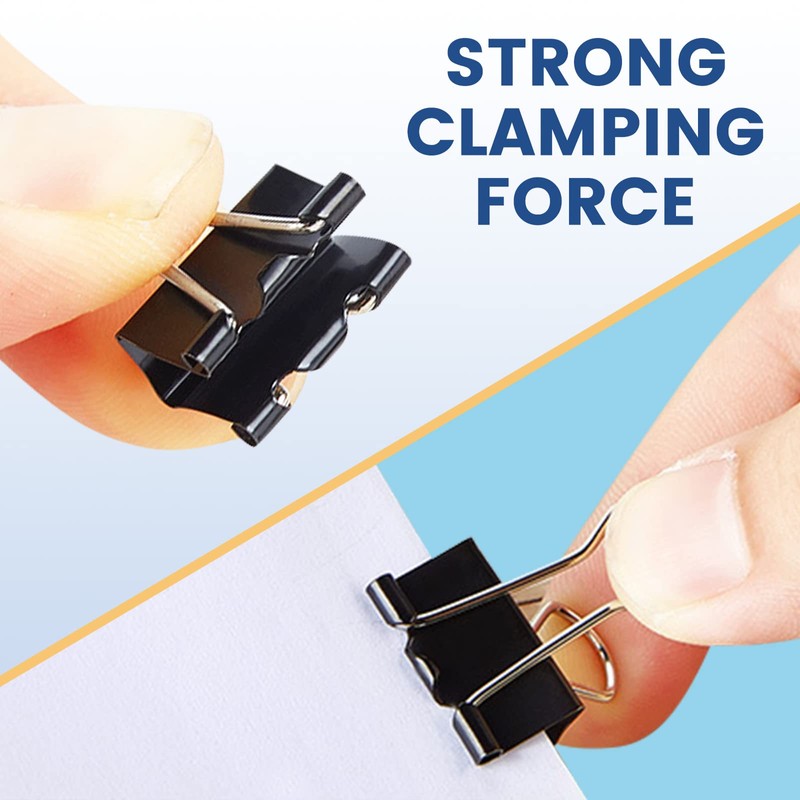 208 PCS Binder Clips Paper Clamps Assorted Sizes, Metal Paper