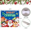 BlissfulTie Single Garage Door Christmas Decorations 7 x 8, Merry