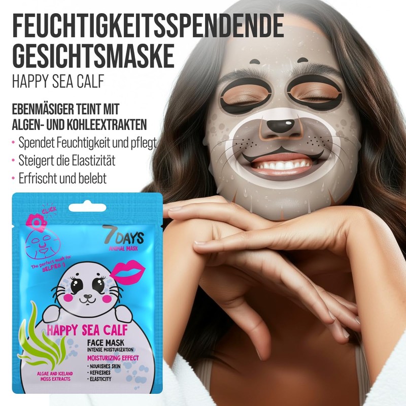 7Days Face Mask Animal Set of 4
