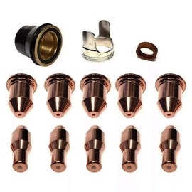 Nozzle & Electrode Replacement-Kit Compatible with Harbor Freight Titanium 45A Plasma Cutter
