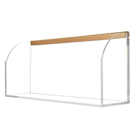 Acrylic Storage Bin Accessory for Acrylic Clear Calendar for Wall, 12.4" x 3" x 5.1" Acrylic Organizer with Gold Tone Hardware to Store Pens, Pencils, Office Supplies, Art Supplies (Storage Bin)