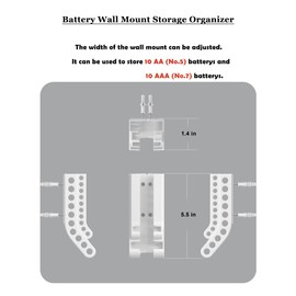 NOTMBESTM Battery Storage Organizer AA & AAA Combo Small Battery Keeper Wall Holder Battery Dispenser Container First-in First-out