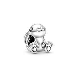 Ouroyea Nini The Rabbit Charm 925 Sterling Silver Pendant,Jewelry Bead Gift for Women Bracelet&Necklace