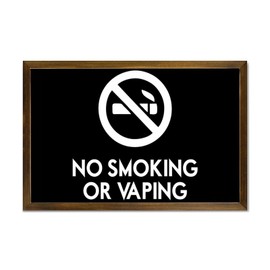 No Smoking Or Vaping Rustic Hanging Plaque Framed Wood Sign Wall Art Farmhouse Wooden Wall Signs with Frame Motivational Bible Quote Decor for Office Bedroom Living Room 12x8in