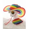 Unbranded Twist & Fold, Unisex Sun Hat, Cap Rainbow, Waves,