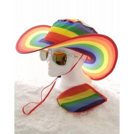 Unbranded Twist & Fold, Unisex Sun Hat, Cap Rainbow, Waves, Tye Die, Pride -Free Shipping! - Tye Die Pink