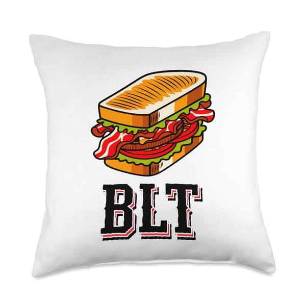 Delicious Bacon Lettuce Tomato Sandwich Graphic Throw Pillow