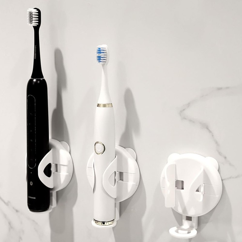 UtySty 2 Pack Rechargeable Electric Toothbrush Holder Organizer Self Adhesive