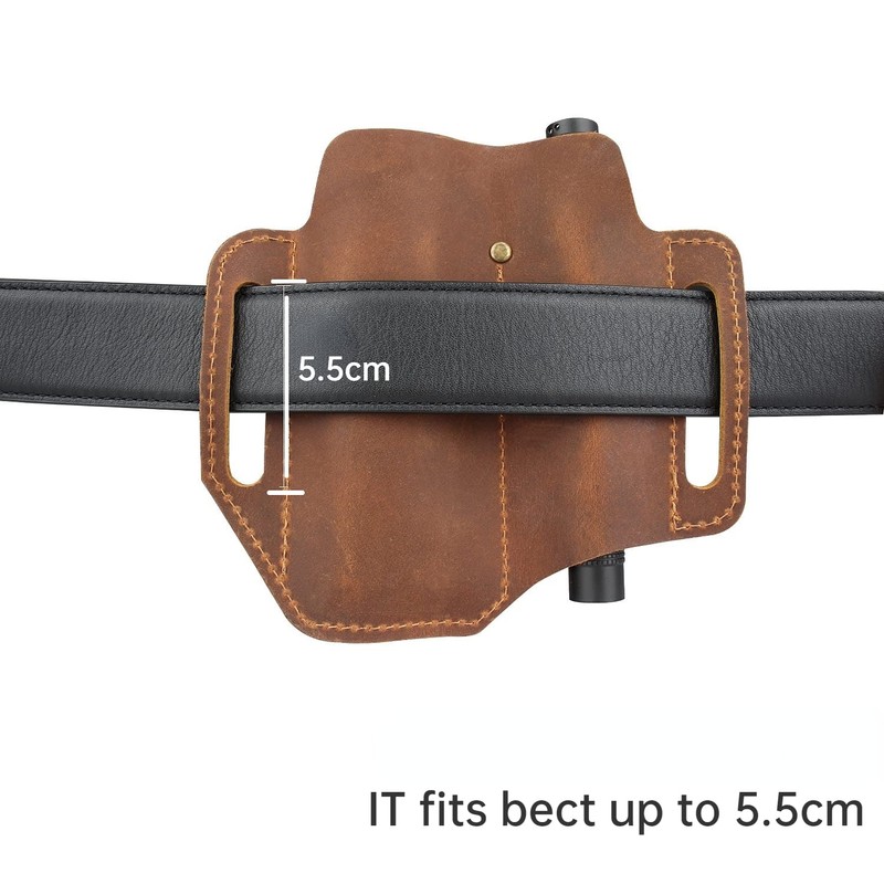 SSDH Tactical Tool Belt Multifunctional Leather Tool Belt Key Flashlight