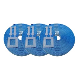 Pallet strapping kit Blue 15m x 12mm with 1 plastic buckle, 3 pack
