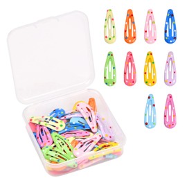 Cozlly Pack of 30 Colourful Hair Clips Girls, 3 cm Cute Snap Hair Clips, Hair Accessories, Metal Snap Hair Clips, Children's Hair Clips, BB Hair Clips, Mini Hair Pins for Children Baby Girls