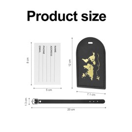 AOOTUERL Pack of 4 Suitcase Tags, Suitcase Tags with Address Label, Leather Suitcase Handbags, ID Label Travel Accessories for Married Men, Women, Couples, Wedding, Travel Gift