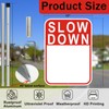 2 Pack Blank Slow Down Sign, with 36" Metal Stakes,