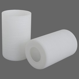 Anmire 2 Pack White Frosted Spiral Textured Glass Shade, Cylinder Light Fixture Replacement Globe or Cover with 1-5/8-Inch Fitter for Chandelier Wall Sconce Pendant Light, G0071