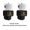 2PCS Upgrade A1 Mini/A1/A2L Hotend, 0.2mm Stainless Steel Nozzle Integrated