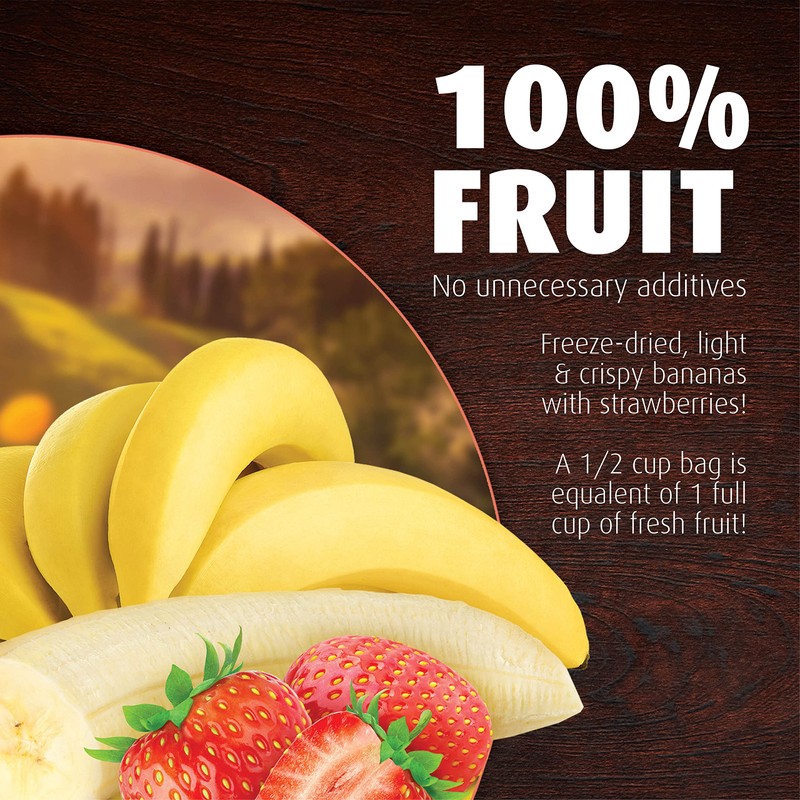 Brothers All Natural Freeze Dried Fruit Crisps, Variety Pack, 12