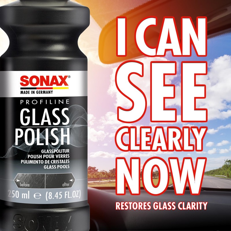 SONAX Glass Polish 27314 | Professional Grade Cleaner for Smooth