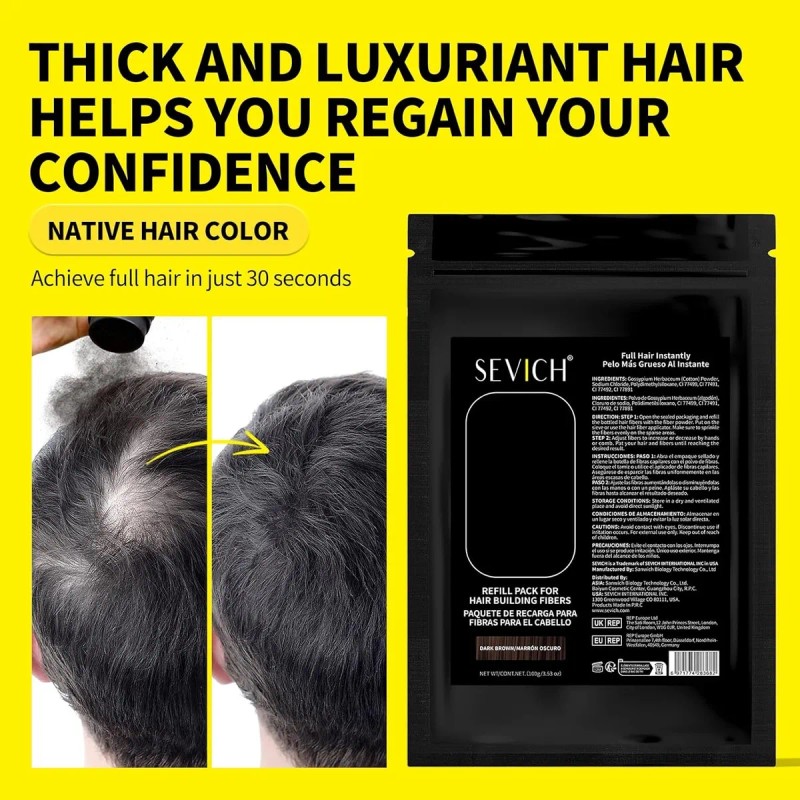 Sevich Micro Fibras Naturales Sustituto Cabello Full 100g