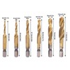 6pcs Screw Tap Drill Bits Kit 6542 High Speed Steel