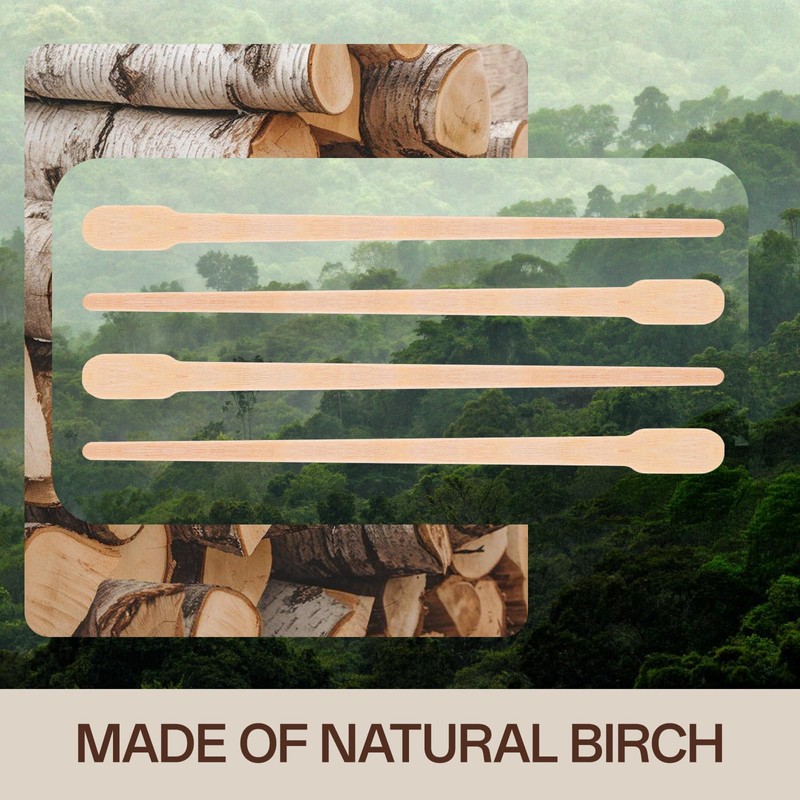 WISYOK Wooden Waxing Sticks - Waxing Applicator Sticks for Eyebrow,