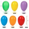 O-Kinee Easter decoration: Plastic Easter Eggs with Ribbon Colourful for