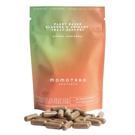 MOMOTARO APOTHECA Urinary Health Supplement, Natural Vaginal & Bladder Health, Urinary Tract Supplements - Cranberry, D Mannose, Vegan - Natural Support for Vaginal Health, pH Balance 60 Capsules