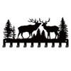 SUPERDANT Reindeer and Forest Metal Key Hooks with 10-Hooks Key