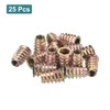 sourcing map 25Pcs Threaded Inserts, 3/8"-16x1" Zinc Alloy Hex-Flanged Nut