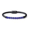 COAI Men's Genuine Leather Bracelet with Natural Stone Beads, Stone,