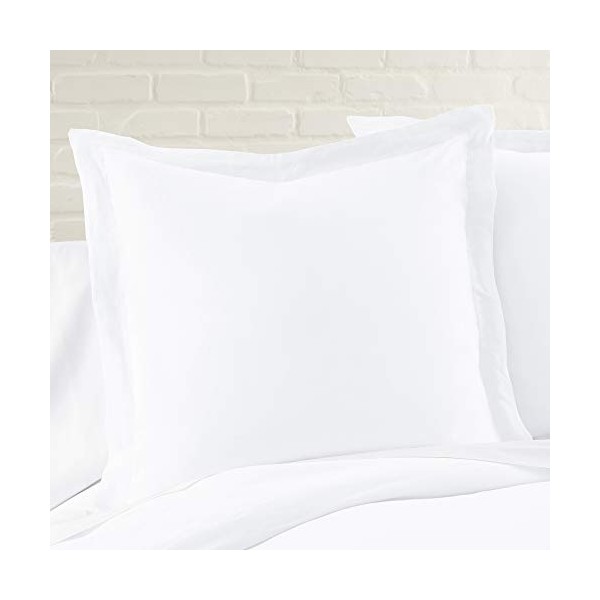 Levtex Home - 100% Linen - Euro Sham - Washed Linen in White - Sham Size (26 x 26in.)