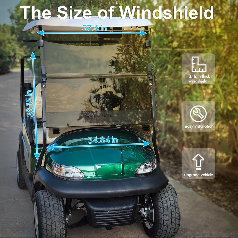 Club Car Precedent Windshield,Golf Cart Windshield for Precedent/Tempo/Onward (2004-Up)– Heavy