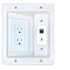 RiteAV CAT7 USBC Recessed Wall Plate Cable Concealer Management Kit
