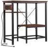 SEGAWE Aquarium Stand with Adjustable Shelves & Power Outlets 37