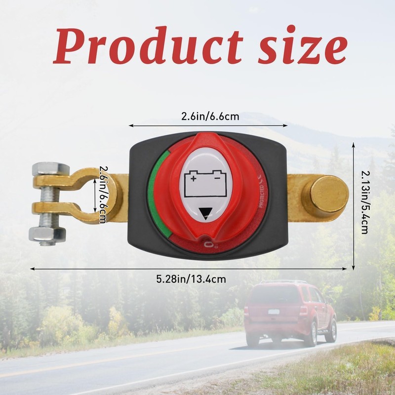 Top Post Battery Disconnect Switch, Battery Kill Switch 12v-48v Battery