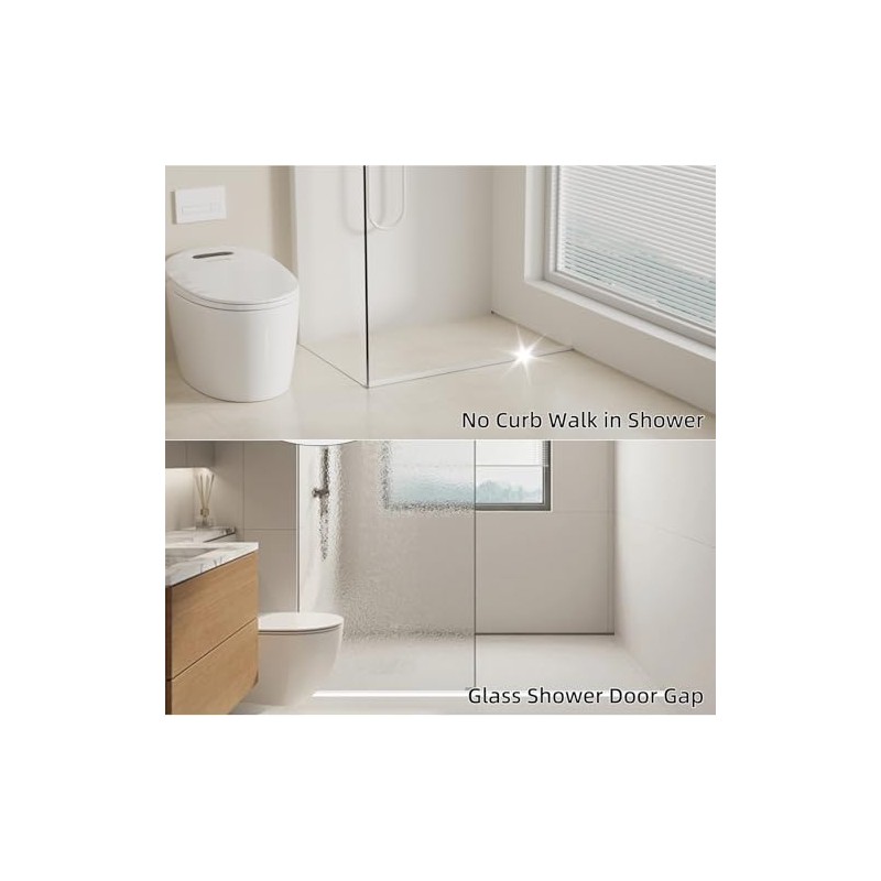 78-Inch Silicone Shower Threshold Water Dam Barrier