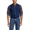 Wrangler Mens Unlined Denim Outerwear Vests, Denim, X-Large US