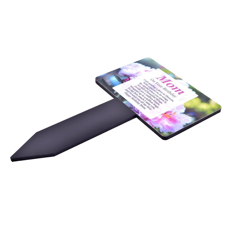 'Mom On Your Birthday' Memorial - Sublimated Aluminium Memorial Plaque,