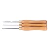 3Pcs Wood Lathe Turning Tool Chisel Beech Handle Steel Insert