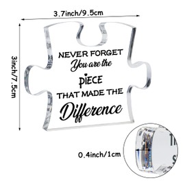 Moyel Thank You Gifts for Women Men Funny Puzzle Acrylic Plaque Teacher Appreciation Gift Ideas Christmas Birthday Gifts for Coworkers Boss Nurse Gifts for Women Retirement Gifts